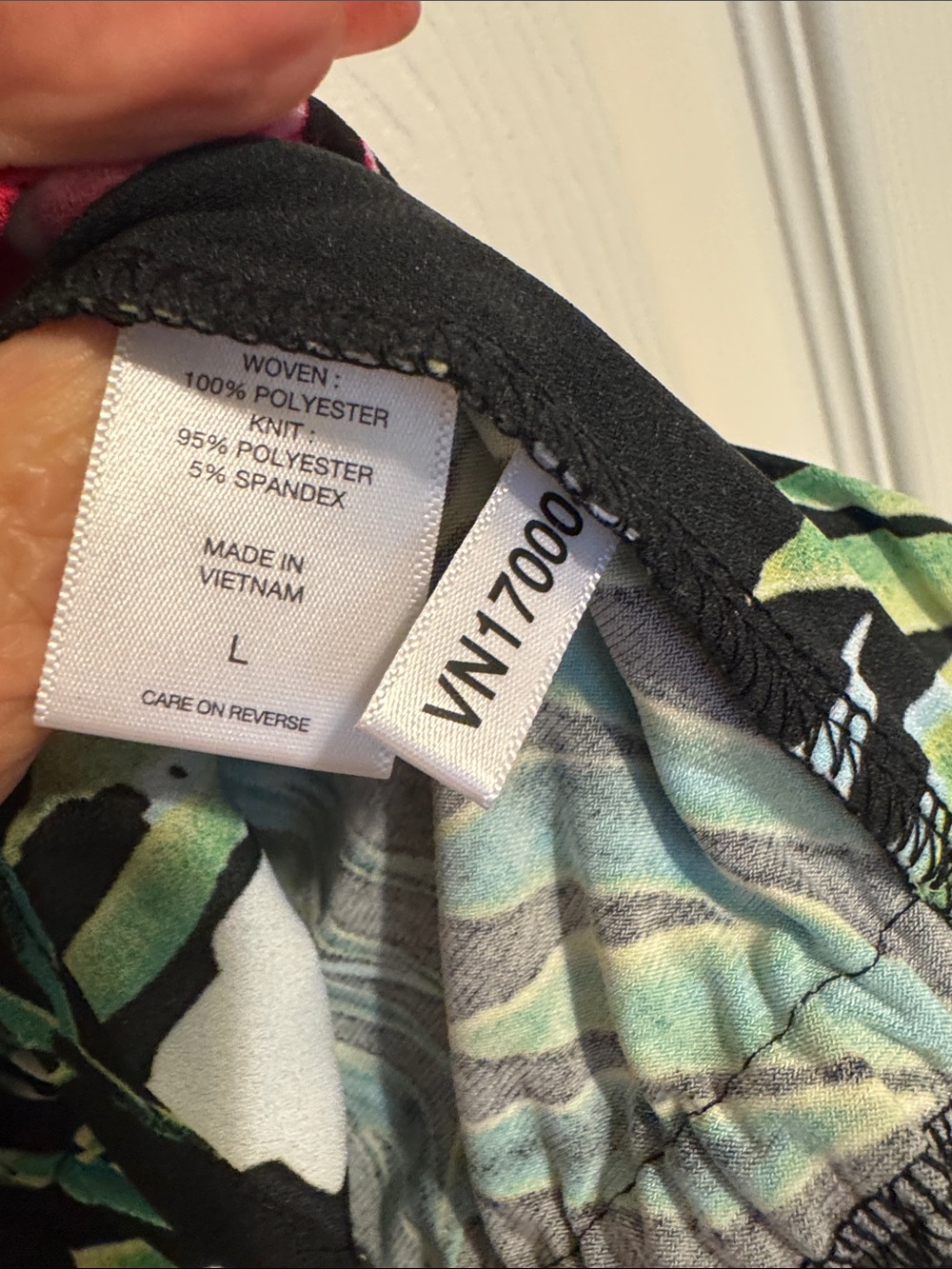 New York & Company Black Tropical Floral Halter Top - Pink & Green - Picture 5 of 6